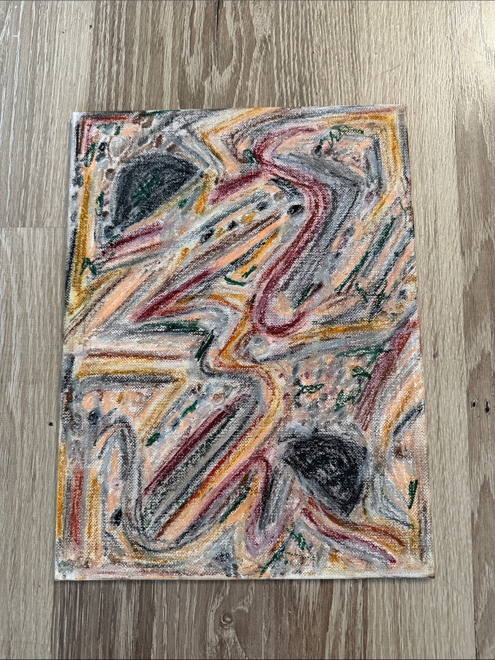 Abstract Swirl Home Art Canvas - Multicolor 9x12